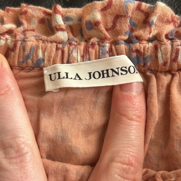 Ulla Johnson Asha Tiered High Waist Skirt Floral Peach Pink - Picture 3 of 7